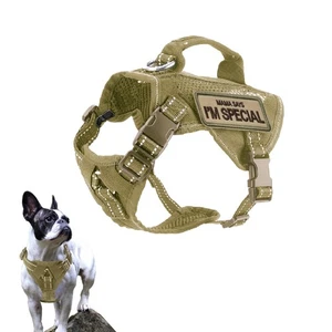 Tactical Dog Harness for Small Medium Dogs Working Training Khaki Adjustable ... - Picture 1 of 7