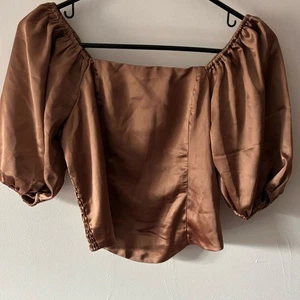 Ro & De Bronze Crop Top Puffer Sleeve xs - Bild 1 von 5
