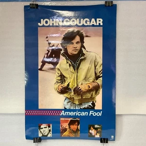 Poster vintage John Cougar American Fool 36 pollici x 24 pollici PolyGram - Foto 1 di 24