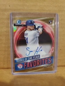 2021 Bowman Chrome Sam Huff Rookie of the Year Favorites Auto RC /50 Gold  - Bild 1 von 2