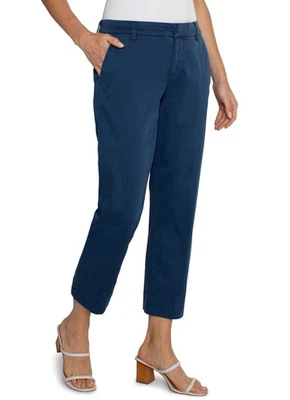 Pantalones Liverpool Kelsey para mujer 30 Petite Federal azul marino elásticos tiro alto Foto 1 de 4