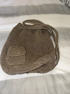 The Sak hellbrauner Sling Rucksack Handtasche Häkeltasche - Bild 1 von 6