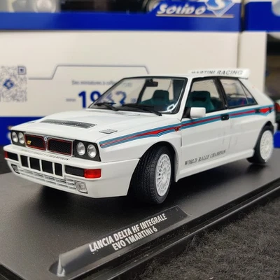 AUTO SOLIDA LANCIA DELTA HF INTEGRALE EVO 1 MARTINI 6 BIANCO 1992 1:18 NUOVA.B - Immagine 1 di 4