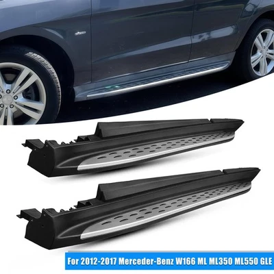 2PC Running Board Side Step Nerf Bar For 12-17 Mercedes Benz W166 M ML ML350 GLE - Imagem 1 de 4
