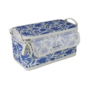 Floral Sewing Box Organizer - 3 Pockets, Durable Polyester Tote with Zipper C... - Picture 1 of 8