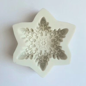 SNOWFLAKE MOLD, Silicone Fondant Mold, Chocolate Mold Christmas Cake Decoration - Picture 1 of 1