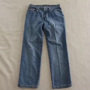 Ralph Lauren Polo Jeans 10 x 28 Womens Blue Denim Straight - Picture 1 of 18