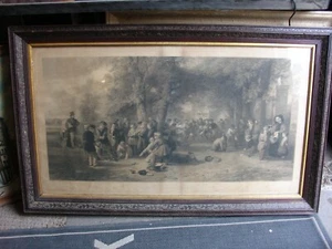 Lithographie Américaine de la fin du XIX siècle " THE PLAY GROUND " - Bild 1 von 12