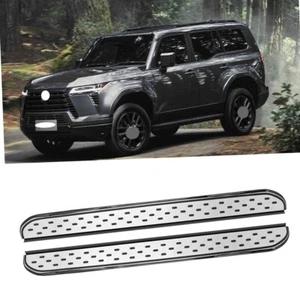 Running Board fits for Lexus GX550 2024 2025 Side Step 2PCS NerfBars Silver Edge - Picture 1 of 7