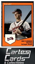 Greg Cloninger 1989 ProCards Minor League Team Sets #1601  Burlington Braves