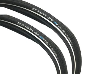 2 X Schwalbe DELTA CRUISER bicycle road bike 700Cx 32C tyres Puncture Protection - Picture 1 of 1