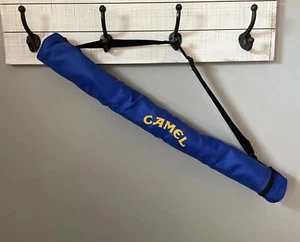 Vintage Joe Camel Cigarettes Blue Canvas 6-Pack Beer Bag / Pool Stick Holder - Picture 1 of 5