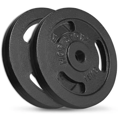 Hop-Sport 30 KG Guss Hantelscheiben 2x15kg Gripper Gewichte Hanteln Set 30/31mm