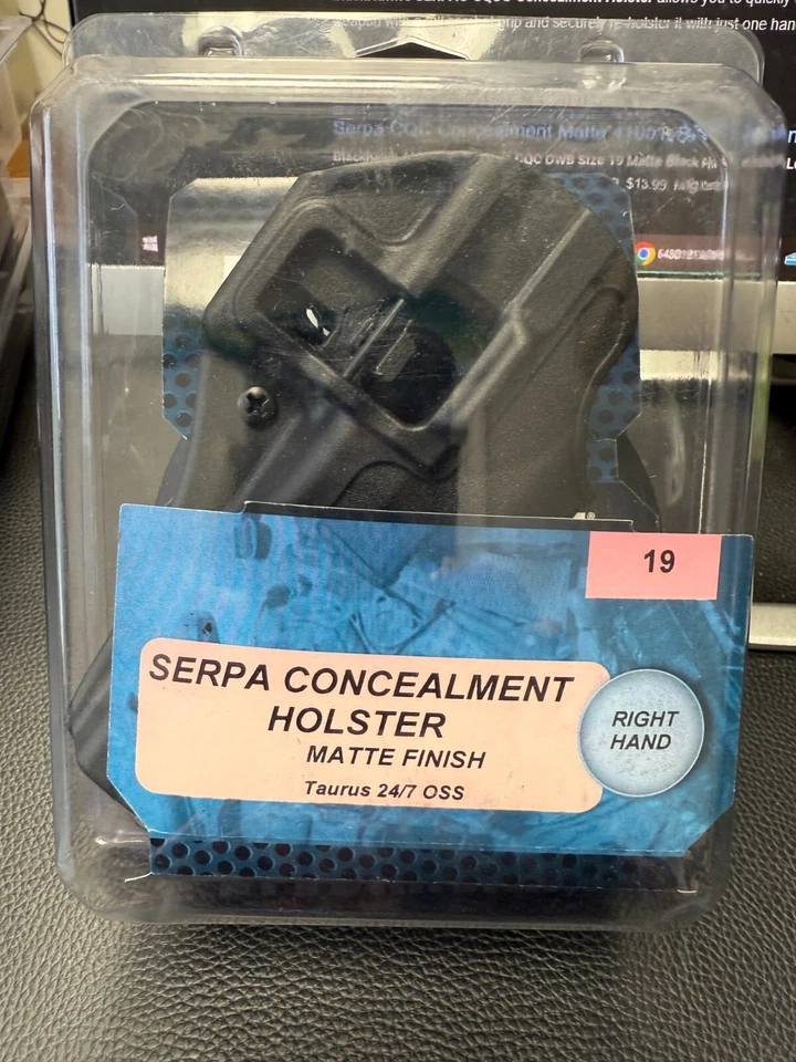 Blackhawk Serpa CQC Holster Taurus 24/7 OSS Pistols 9/40 Right Hand 410519BK R - Image 1 of 2