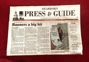 Ford 100th Celebration - FORD Banners in Newspaper: Dearborn Press & Guide - Picture 1 of 2