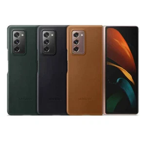 Genuine Samsung Natural Leather Case Cover for Samsung Galaxy Z FOLD2 EF-VF916 - Picture 1 of 4
