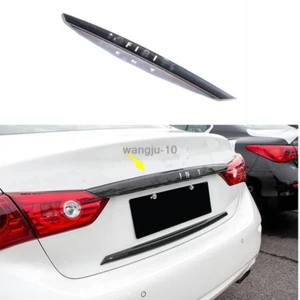 FOR INFINITI Q50 2014-2017 Real Carbon fiber Rear Trunk Lid Gate Edge Cover Trim - Picture 1 of 4