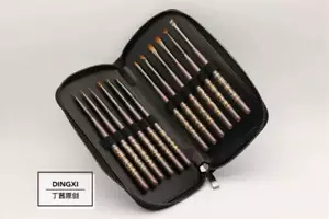 Dingxi 12 Stck. Gel Nagelbürste Polyverlängerung Gelbürste Nail Art Builder Bürste Set - Bild 1 von 4