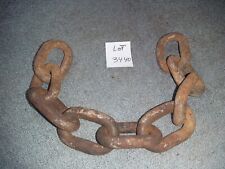 Vintage Rustic Rusty Country Farm Salvage Chain Primitive Steampunk Art Hanger
