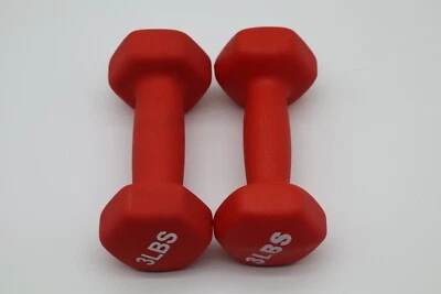 Halteres hexagonais de neoprene BOWFLEX de 3 libras conjunto de 2 pesos manuais treinamento de força - Imagem 1 de 4