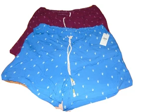 Jenni pajama shorts Medium Pajama Shorts 2 pair drawstring waist NEW - Picture 1 of 10