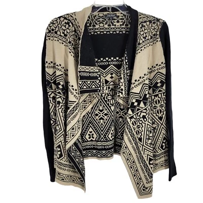 Lucky Brand Medium Aztec waterfall open front cardigan Boho - Image 1 of 4