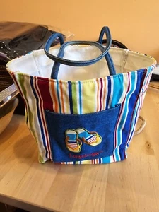 Borsa a mano tote Longaberger Homestead pre-posseduta infradito su tasca - Foto 1 di 10