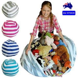 EXTRA LARGE STUFFED ANIMAL TOY STORAGE BEAN BAG KIDS BEAN COVER SOFT SEAT HOME - Picture 1 of 16