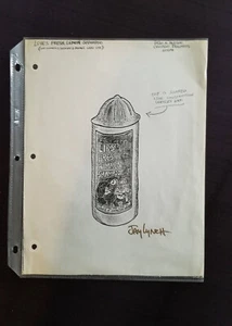 Jay Lynch Sketch  Artwork PRINT Wimmen Shampoo Construction Hard Hat RARE - Picture 1 of 5