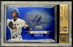 2012 Bowman Sterling Prospect #LB Lewis Brinson Autograph RC BGS 9.5 / 10 POP 36 - Picture 1 of 11
