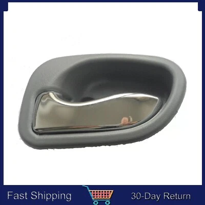 Fit 1995-1999 Hyundai Accent Inside Driver Front Rear Left Chrome Door Handle - Image 1 of 4