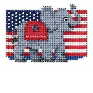 Patriotic Red Bead Cross Stitch Kit Mill Hill 2016 Autumn Harvest MH181624 - Picture 1 of 1