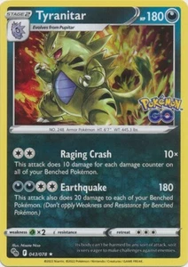 Holo Tyranitar 043/078 Rare Pokemon GO Pokemon TCG - Picture 1 of 1