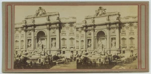 Stereo 1860-70. Rome. Roma. Fontaine de Trevi. - Picture 1 of 1