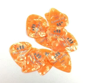Dunlop Guitar Picks 12 Pack Celluloid Orange Pearloid Thin .50mm - Picture 1 of 7