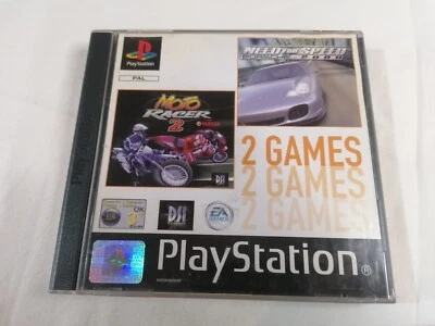 NEED FOR SPEED PORSCHE 2000 MOTO RACER 2 (2 Giochi)Playstation 1 Ps1 🇮🇹Ita Pal - Immagine 1 di 4