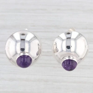 Amethyst Modernist Clip On Earring Sterling Silver Niels Erik From Denmark - Picture 1 of 6