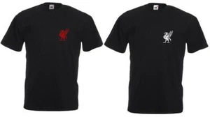 Mens Liver Bird Liverpool Scouser Sports Liverpudlian Black Unisex T-Shirt - Picture 1 of 14
