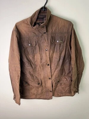 Barbour Brown Wax Jacket with Corduroy Collar Size 14 (L) - Image 1 of 4