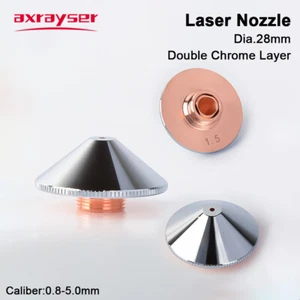 Fiber Laser Double Nozzles Dia.28mm Height 15mm for Raytools Precitec WSX Bodor - Picture 1 of 19