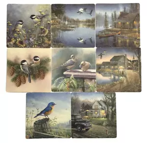 8 BOYS TOWN schöne Untersetzer wilde Flügel Vogel Kunst 100 Jahre 2-seitig von Sam Timm - Bild 1 von 3