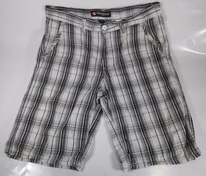 Southpole leichte Chino-Shorts weiß/schwarz/grau kariert Herren 32 - Bild 1 von 5