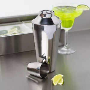USA SELLER BAR SHAKER 28 OZ STAINLESS STEEL 3-PIECE *FREE SHIPPING - Picture 1 of 2