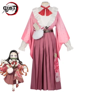 Cosplay Demon Slayer Kamado Nezuko Costume Kimono Halloween Carnival Suits Women - Picture 1 of 12