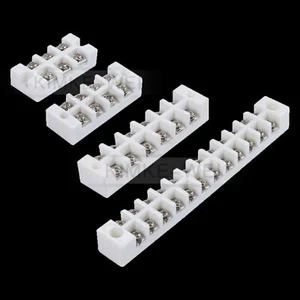 3/4/6/12 Way Ceramic Porcelain Connector Terminal Block 25A-40A New - Picture 1 of 9