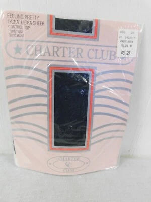 Pantimedias Charter Club Feeling Pretty Lycra Ultra Transparente Control Top Verde Bosque Foto 1 de 4