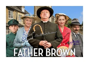 Father Brown A4 reproduction autograph photograph TV poster with choice of frame - Picture 1 of 6