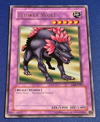 Flower Wolf # LOB-E087 Rare Legend of Blue Eyes White Dragon 2002 EN Near Mint - Bild 1 von 3