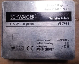 Schwaiger SAT Verteiler 4fach, VT 7964 - Bild 1 von 2