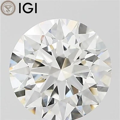 VVS2 Clarity G Color 1.75 CARAT CVD Lab Grown Diamond IGI Certificate Round Cut - Image 1 of 4